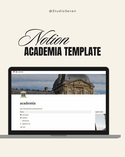 Academia Notion Template